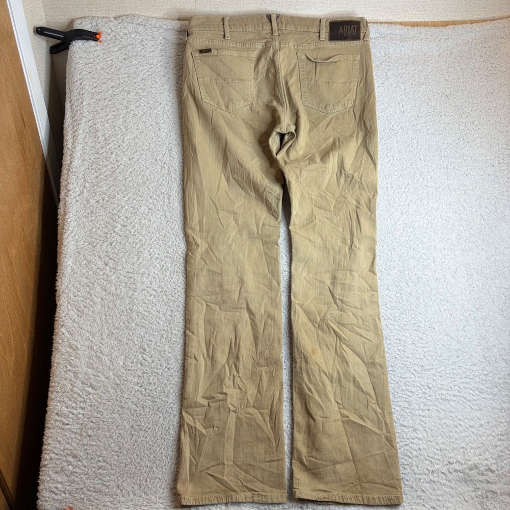Ariat M7 Slim Fit Straight Leg Tan Khaki Pants Mens 36x36 (35) Rocker